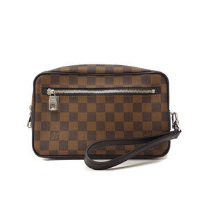Louis Vuitton Damier Ebene Brown Pochette Kasai Shoulder Bag